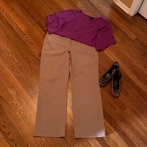 NWT Apt 9 Size 16 Mid-rise Tan Trousers